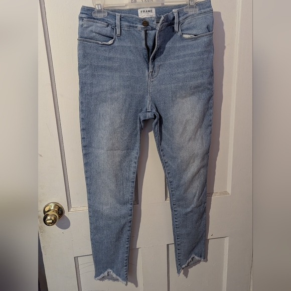 Frame Denim Light Blue Skinny Jeans - Picture 1 of 4